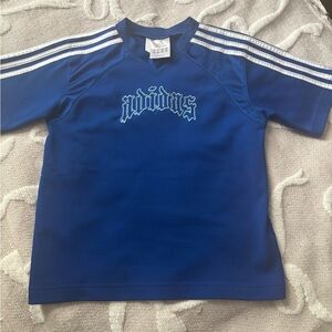 Y2K Adidas Gothic Embroidered Logo Soccer Jersey Top